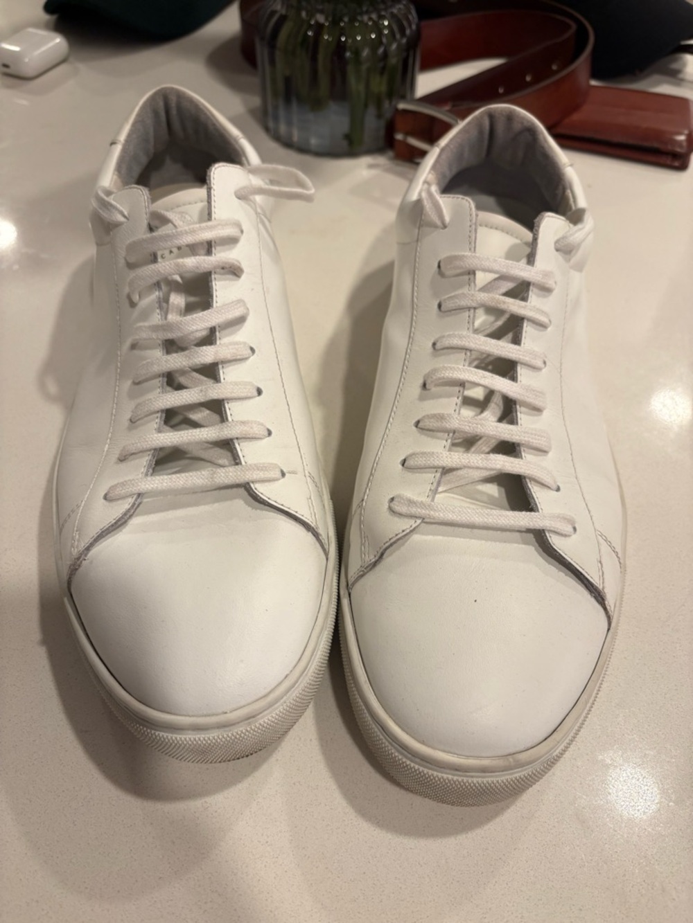 Oliver Cabell White Leather Low-Top Sneakers